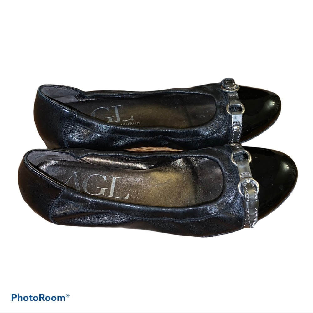 AGL Attilio Giusti Cap Toe Leather Ballet Flats